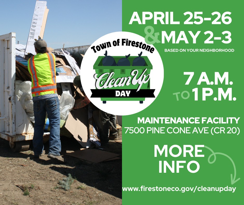 Town of Firestone CleanUp Day Flyer